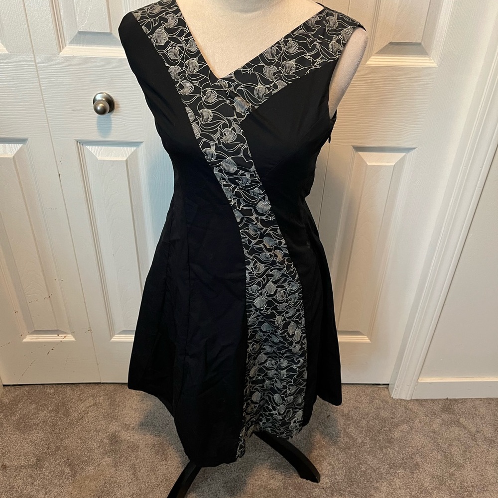 Skunkfunk size 2 Organic cotton Elegant Black and Gray Sleeveless Dress